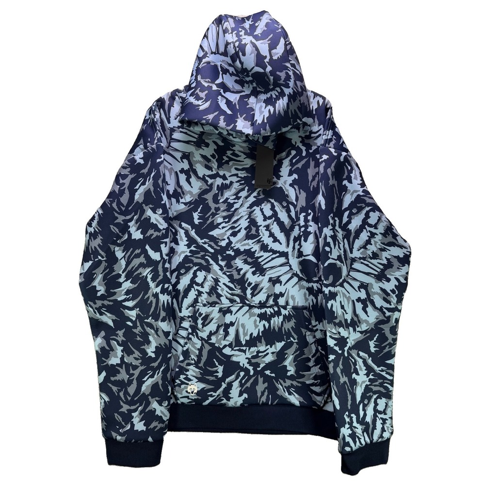 Greyson Golf Hoodie Mens 2XL Blue Midas Wolf Chene AOP Heavyweight NWT $230